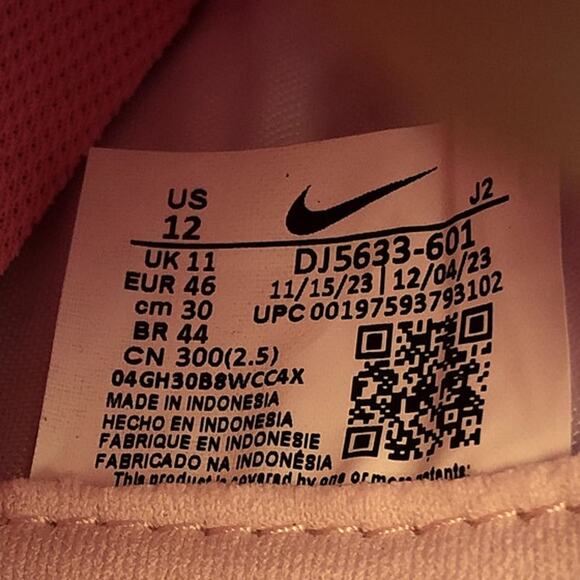 Nike Mercurial Vapor 15 Academy IC Soccer Shoes Mens 12 Pink Indoor Turf NWOB main image 4